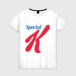 Футболка хлопковая женская Special k merch Essential, цвет: белый