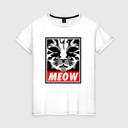 Женская футболка Meow Obey