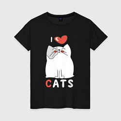 Женская футболка I Love Cats