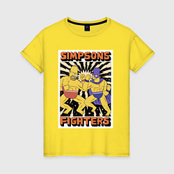 Женская футболка Simpsons fighters