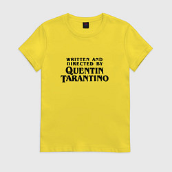 Футболка хлопковая женская Quentin Tarantino, цвет: желтый