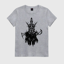 Футболка хлопковая женская Мортред Phantom Assasin DOTA2, цвет: меланж