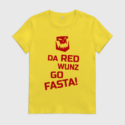 Женская футболка Только красное ездит быстро