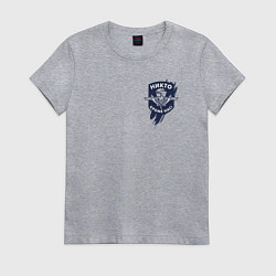 Футболка хлопковая женская ВДВ Никто, кроме нас!, цвет: меланж