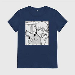 Женская футболка Человек — бензопила