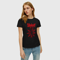 Футболка хлопковая женская Slipknot Slip Goats Art, цвет: черный — фото 2