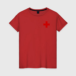 Футболка хлопковая женская Hospital Classic, цвет: красный
