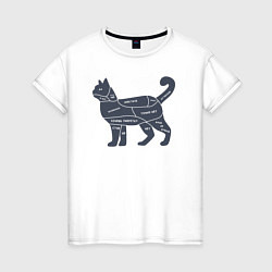 Женская футболка Как гладить кота - инструкция