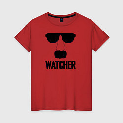 Футболка хлопковая женская Шпион Watcher, цвет: красный