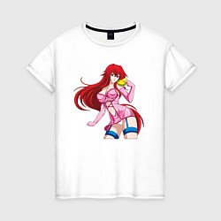Женская футболка Девушка красные волосы 18