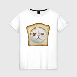 Женская футболка Bread Cat