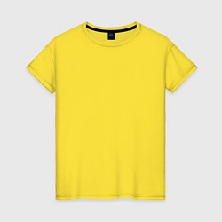 Футболка хлопковая женская Ева Корона на спине, цвет: желтый