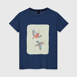Женская футболка Весенние птицы