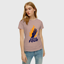 Футболка хлопковая женская Suns In Four, цвет: пыльно-розовый — фото 2