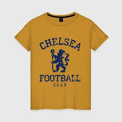 Футболка хлопковая женская Chelsea FC: Lion, цвет: горчичный