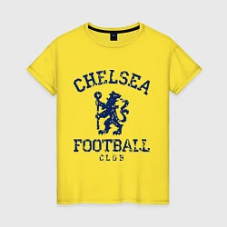 Футболка хлопковая женская Chelsea FC: Lion, цвет: желтый
