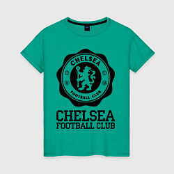 Футболка хлопковая женская Chelsea FC: Emblem, цвет: зеленый