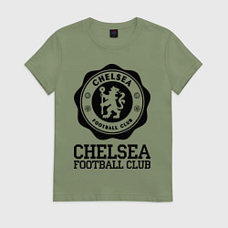 Футболка хлопковая женская Chelsea FC: Emblem, цвет: авокадо