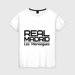 Футболка хлопковая женская Real Madrid: Los Merengues, цвет: белый