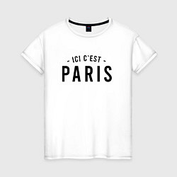 Футболка хлопковая женская ICI C EST PARIS, цвет: белый