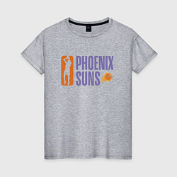Футболка хлопковая женская NBA - Suns, цвет: меланж