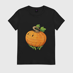 Женская футболка Недовольная тыква