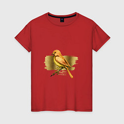 Женская футболка Золотая птица
