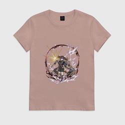 Женская футболка Скарамучча в деле