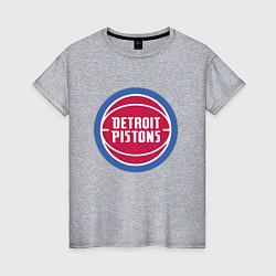 Женская футболка Detroit pistons