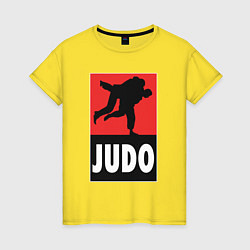 Футболка хлопковая женская Judo, цвет: желтый
