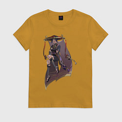 Женская футболка Скарамучча