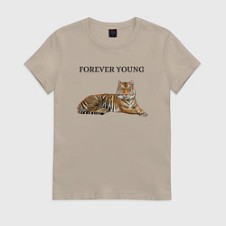 Женская футболка Forever young