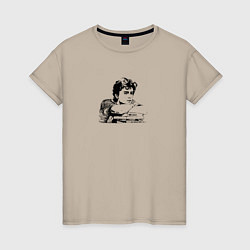 Женская футболка Тимоти Шаламе портрет контур
