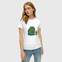 Футболка хлопковая женская Pepe love пепе лов, цвет: белый — фото 2