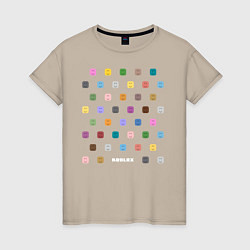Женская футболка Roblox квадратики