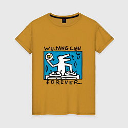 Футболка хлопковая женская Wu-Forever, цвет: горчичный