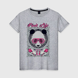 Женская футболка Панда в розовых очках