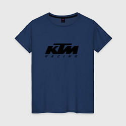 Футболка хлопковая женская КТМ МОТОКРОСС KTM RACING, цвет: тёмно-синий