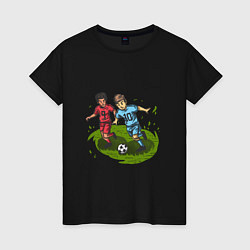 Женская футболка Маленькие футболисты