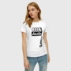 Футболка хлопковая женская АудиAudi, цвет: белый — фото 2