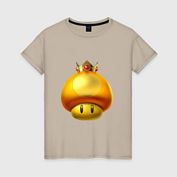 Футболка хлопковая женская GoldToad, цвет: миндальный