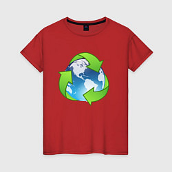 Женская футболка Земля Экология