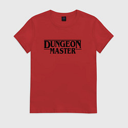 Футболка хлопковая женская DUNGEON MASTER ГАЧИМУЧИ ЧЁРНЫЙ ЛОГО, цвет: красный