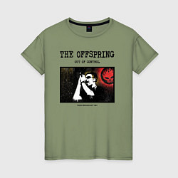 Футболка хлопковая женская The Offspring out of control, цвет: авокадо