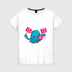 Женская футболка Blue Squid