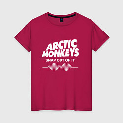 Футболка хлопковая женская Arctic Monkeys, группа, цвет: маджента