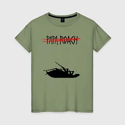 Женская футболка Papa Roach дохлый таракан