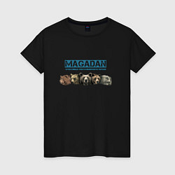 Женская футболка Магадан столица