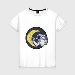 Женская футболка Лунный астронавт