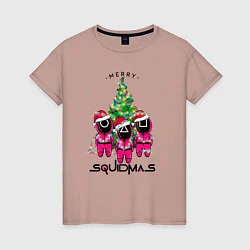 Женская футболка Guardians Merry squidmas
